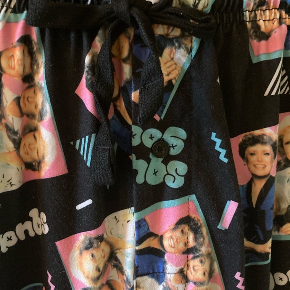 Men’s The Golden Girls Squad Goals black pink lounge pajama pants - size L - Picture 4 of 10
